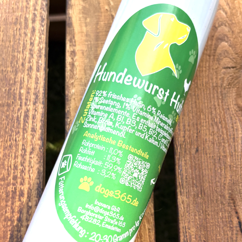 Hundewurst Huhn 800 Gramm