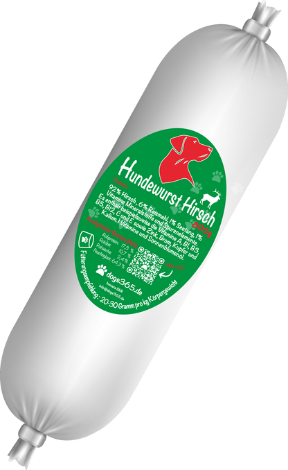 Hondenworst hert 800 gram