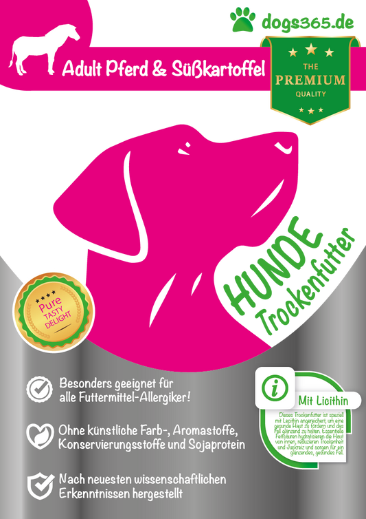 dogs365 Premium Adult Pferd & Süsskartoffel